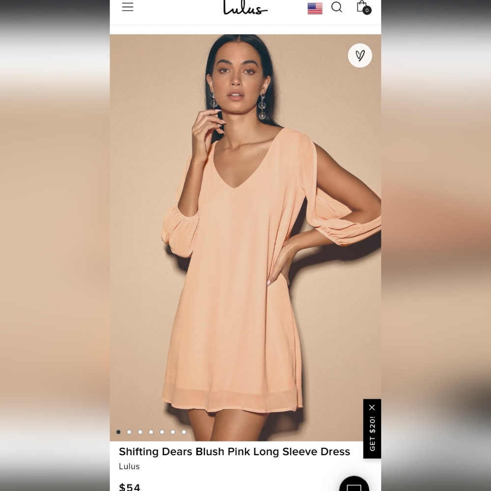 Shifting dear blushing pink dress